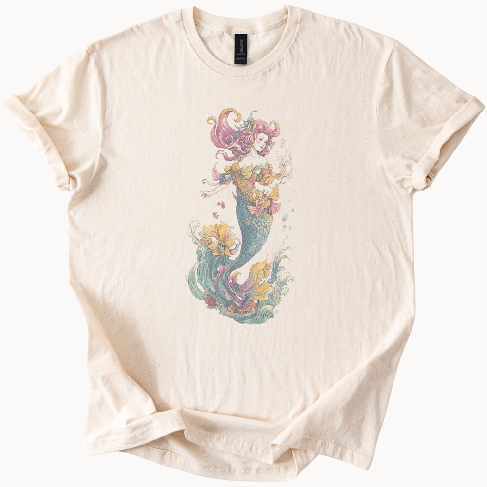 Boho Mermaid Nature Inspired Graphic Tee